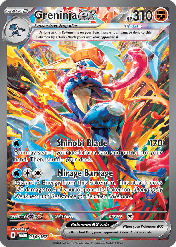 Card artwork for Greninja ex #214