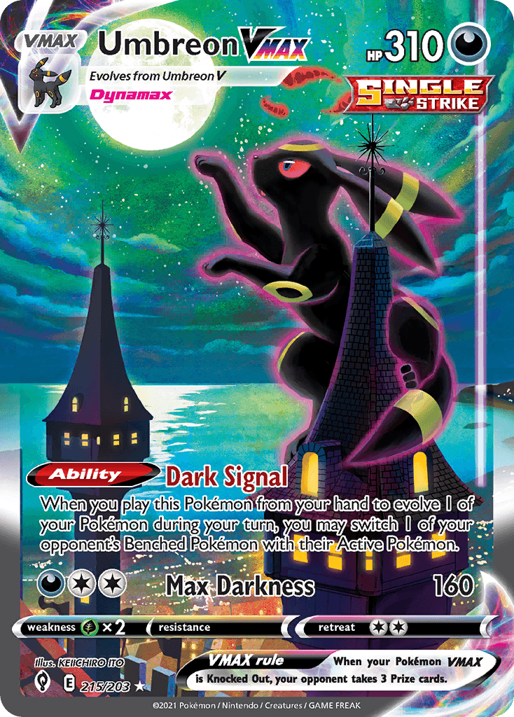 Card artwork for Umbreon VMAX #215
